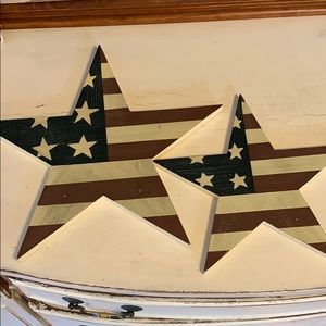 American flag star rustic decor